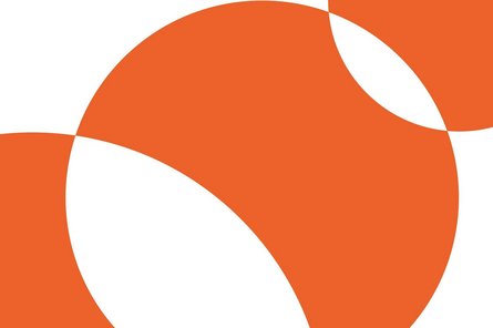 2026-04-27 Winterreise Weltreise Orange-weiße Grafik aus sich überschneidenden Kreisen