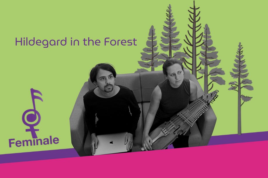 2026-04-26 Feminale Hildegard in the Forest Logo der Feminale mit Bild der Mitwirkenden