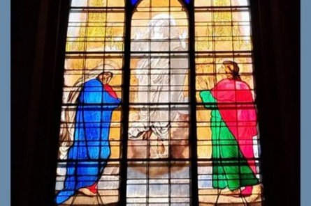 So fahr ich hin buntes Kirchenfenster