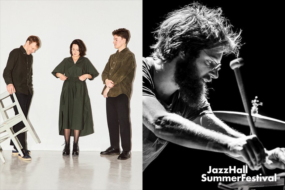 2025-07-14 Britta Virves Trio / Julian Sartorius Solo Collage von Personen
