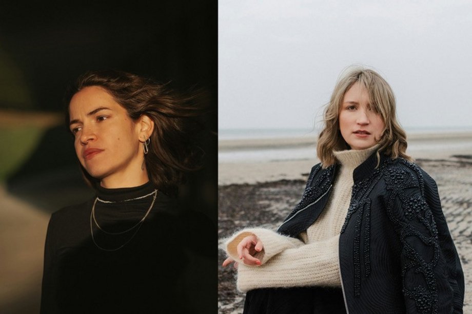 zwei Künstlerinnenporträts in Collage