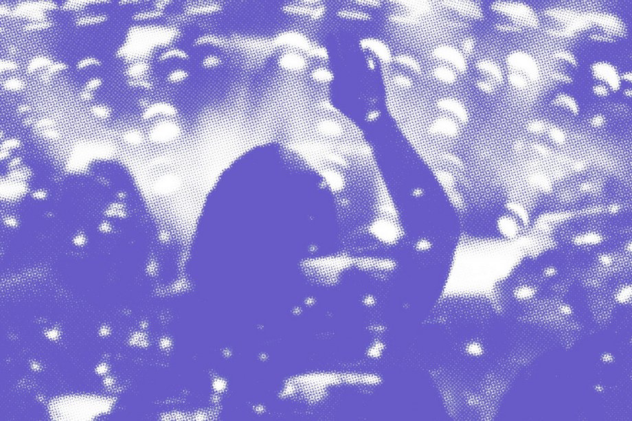 Liedstadt Image: Cityscape in shades of blue and white, heavily pixelated