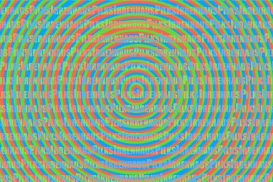 Spirale in den Farben blau, orange und grün