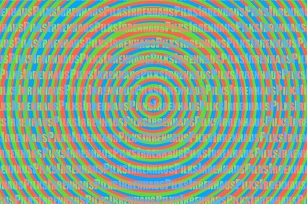 Spirale in den Farben blau, orange und grün