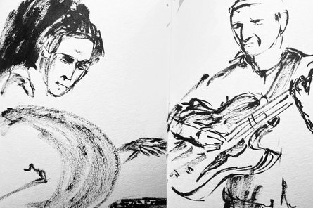 2026-01-21 Arka Chakraborty / Rafa Müller Band Zeichnungen der Künstler:inen