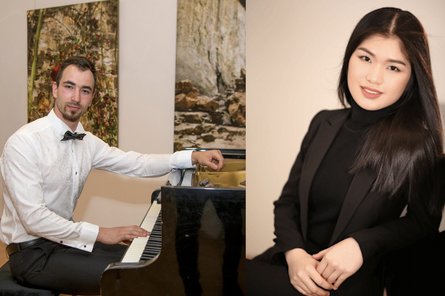 Pianisten der HfMT Porträt eines Mannes und einer Frau