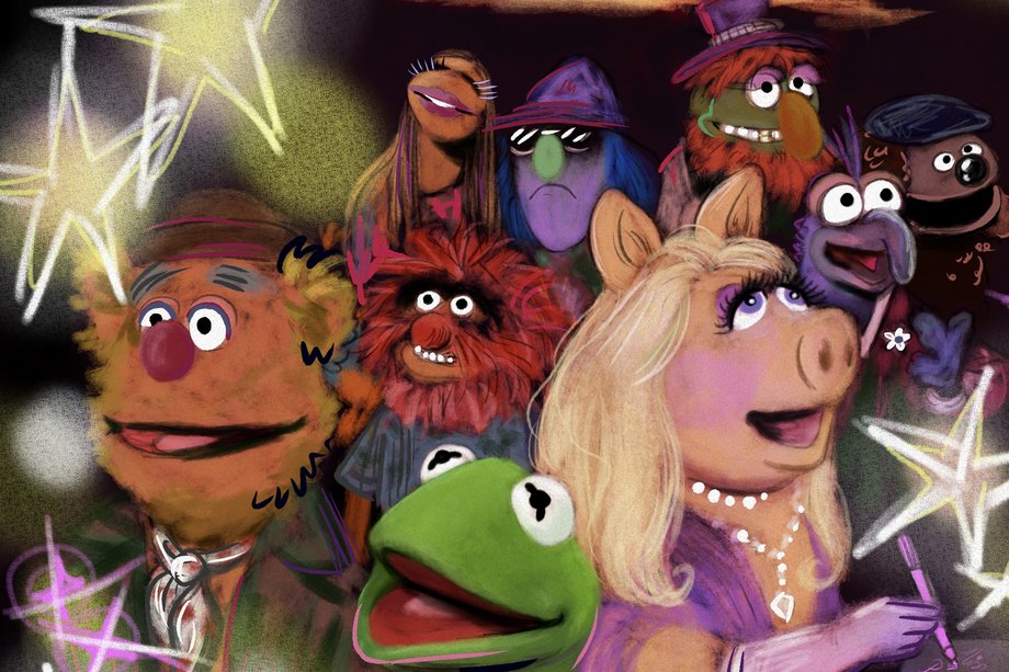 Illustration von den Muppets vor dem Savoy Kino