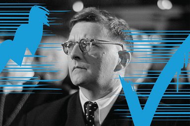 Portrait mit blauen Pinselstrichen