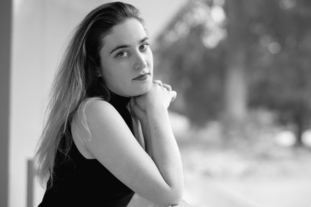 Portrait in schwarz/weiß