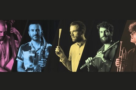 Collage von bunten Porträts der Maximilian Hering Group