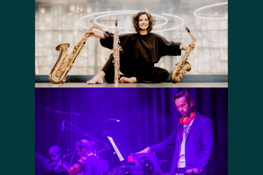 Asya Fateyeva & Gabriel Prokrofiev Collage zweier Künstler:innenporträts