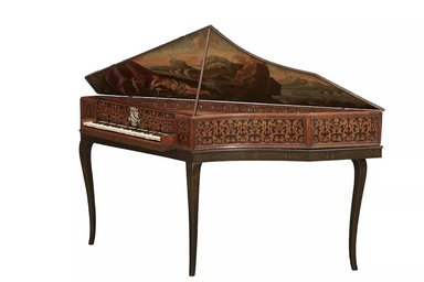 2026-02-03 Alte Musik Spinett Spinett vor weißem Hintergrund