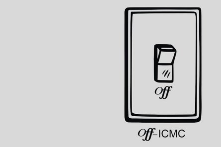 Off-ICMC Logo 2026 Logo der Off-ICMC; Lichtschalter mit Schriftzug "Off"