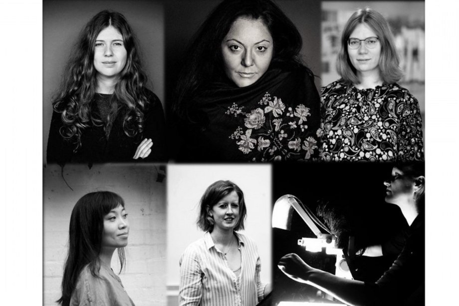 AiR: Julia Langenbucher Trio feat. Dima Orsho, Anna-Lena Schnabel und Katrin Bethge Collage aus dem Julia Langenbucher Trio, Dima Orsho, Anna-Lena Schnabe