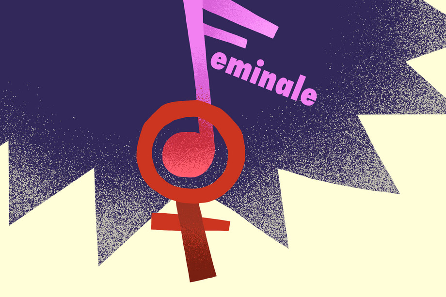 Grafik mit Schrift "Feminale"