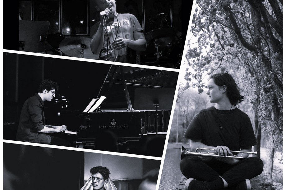 Eva Klimmek und Jacob Eckert Trio Collage von vier Personen