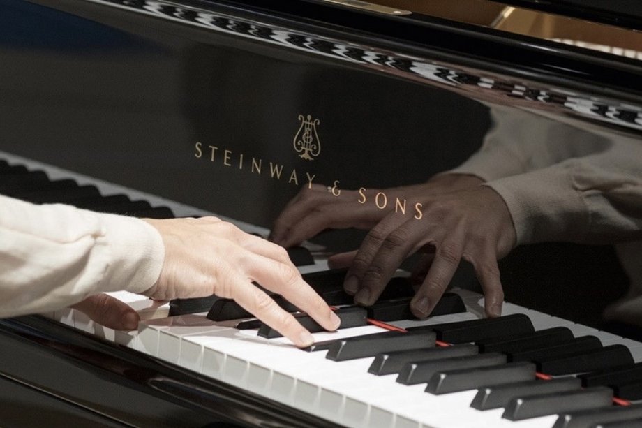 Steinway-Flügel in Nahaufnahme