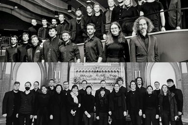 Schwarz weiß, Gruppenfoto-Collage