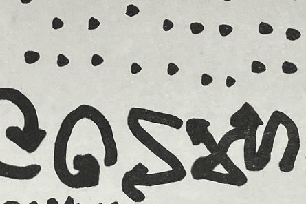 Abstrakte Malerei in schwarz weiß